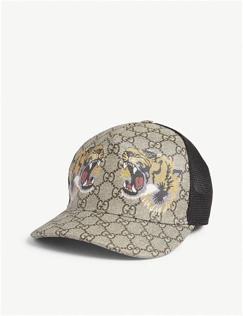 gucci caps tiger|gucci tiger baseball cap brown.